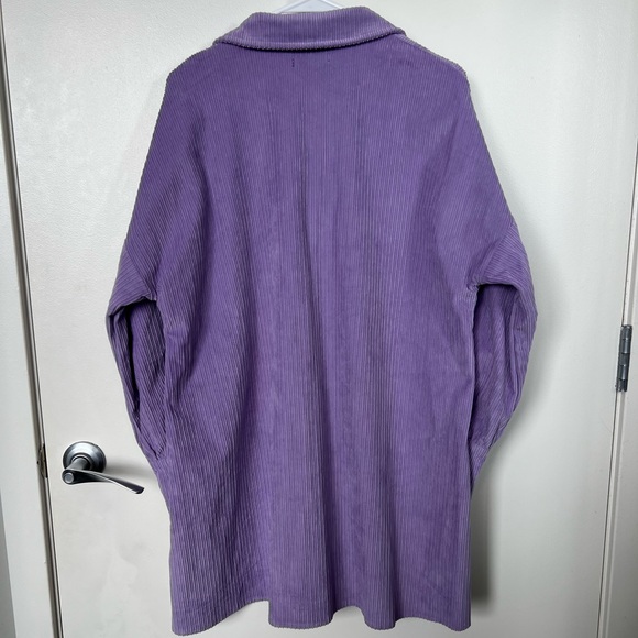 PLT - Lilac Cord Sleeve Oversized Cuff Shirt Dress - Size 8 - Picture 3 of 8